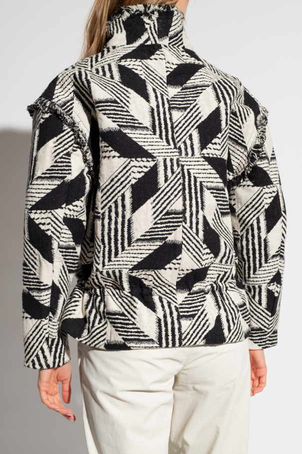 Black 'Jesilo' patterned jacket Marant Etoile - très joli t-shirt